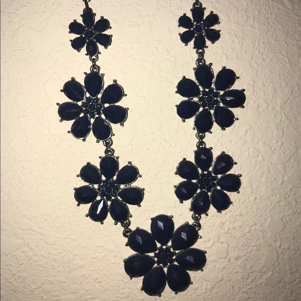 Blue statement necklace